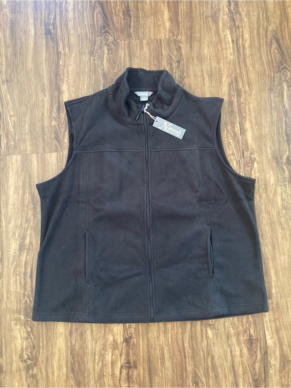 Natural Reflections Black Fleece Vest - Full Zip Women’s Size 2X NWT